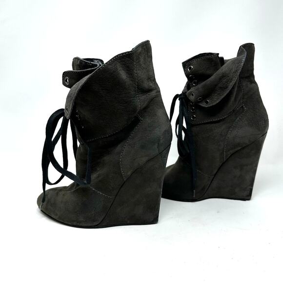 Giuseppe Zanotti for Thankoon Wedge Boot with Lace Up Flap - Picture 7 of 12